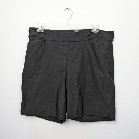 HILARY RADLEY Black Pull On Bermuda Dress Shorts, Women's XXL - Picture 1 of 11